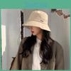 Embroidered Casual Letter Pattern Womens Bucket Hat Versatile Allseason Hat Outdoor