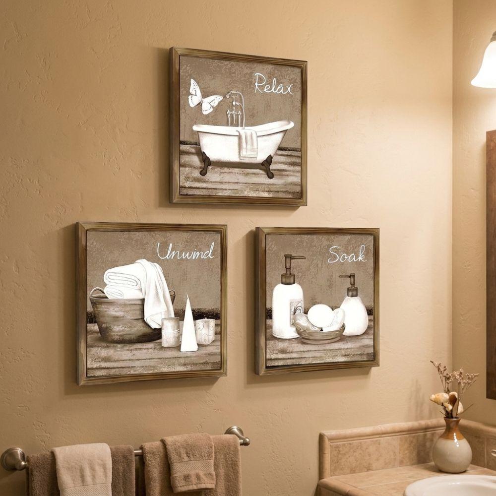 3Pcs Vintage Bathroom Wooden Plaques 2 Flat Restroom Hanging Ornament Home Bathroom