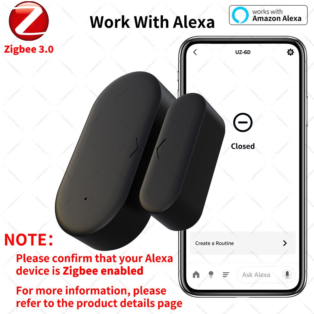 Zigbee 3.0 Датчик открытия двери/окна Работает с Yandex Alexa Zigbee2MQTT ZHA HomeAssistant