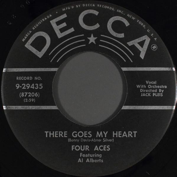 7-дюймовая пластинка FOUR ACES AL ALBERTS There Goes My Heart Youll Always 929435 Decca 1955 US Pop Б/у