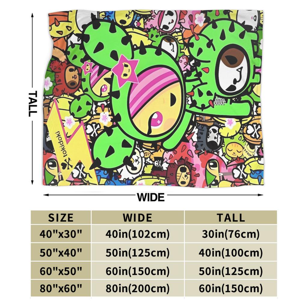 Tokidokis Kawaii Donutella Sandy Unicorno Flannel Blanket Winter Warm Throw Blanket for Girls Home Decor Bedspread Bed Cover