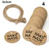 100pcs Paper Luggage Wedding Party Package Wrapping Kraft Gift Tags Hanging Label Handmade Tagging