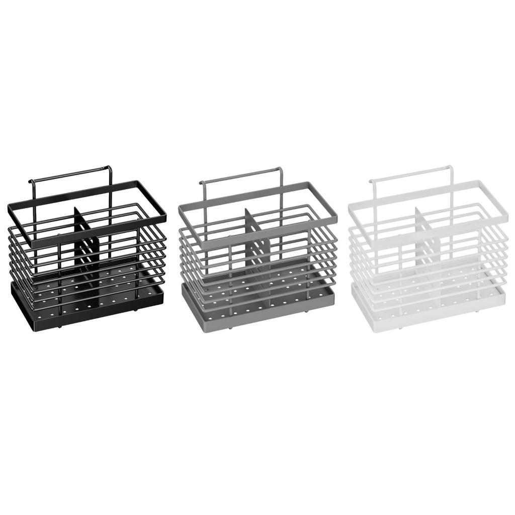 Stainless Steel Chopsticks Basket Chopsticks Tube Drainable Fork Spoon Storage Box Kitchen Utensils Storage Rack