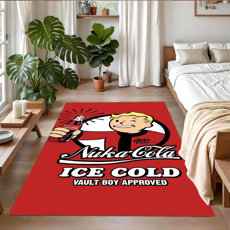 Crystal Velvet Rug Soft Non Slip Indoor Floor Mat Home DecorFallout Vault Boy