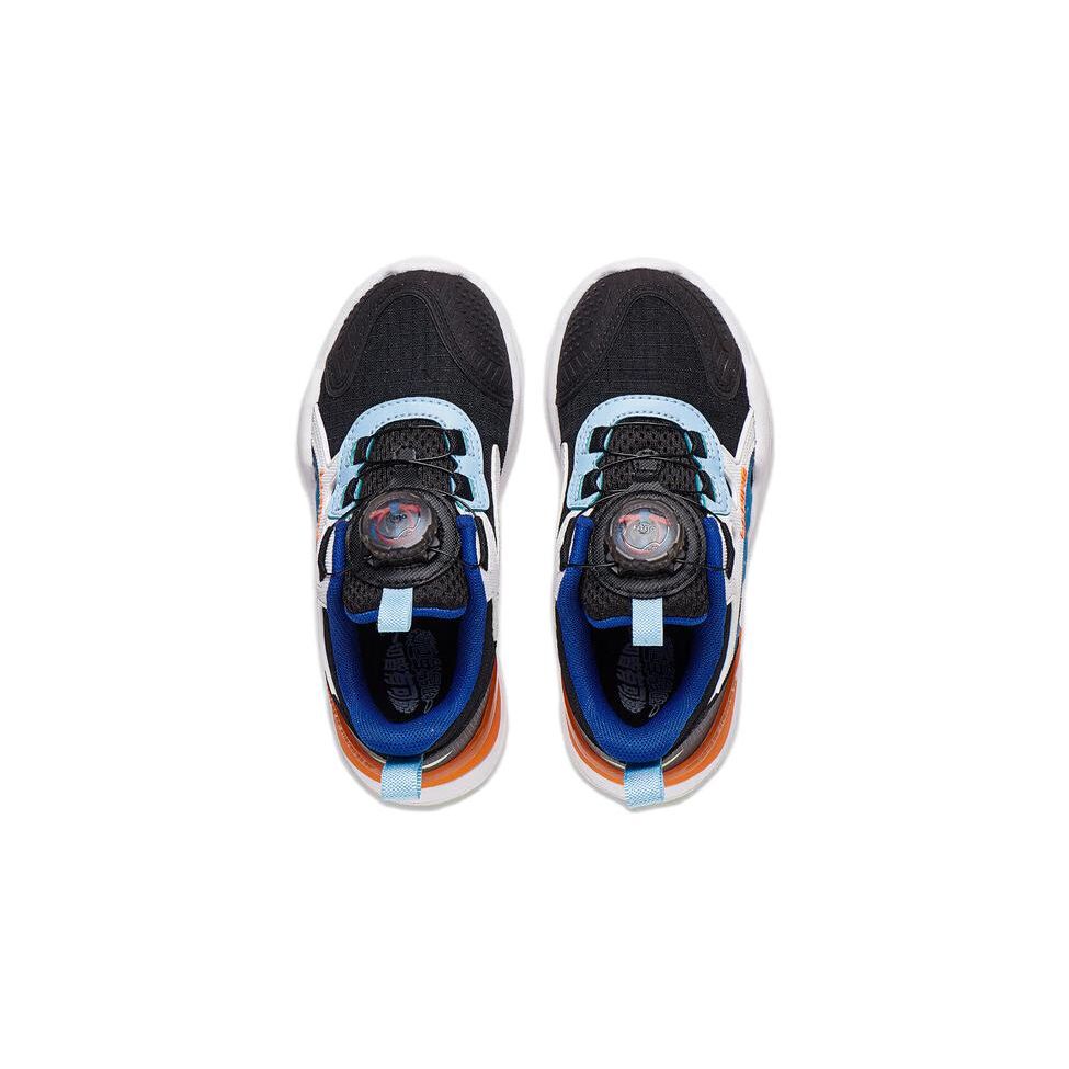 Li Ning Kids Sports Lifestyle Series Comfortable Casual Non-Slip Wear-Resistant Low-Top Casual Shoes Kids Casual Shoes Black White Blue YKNT076-1