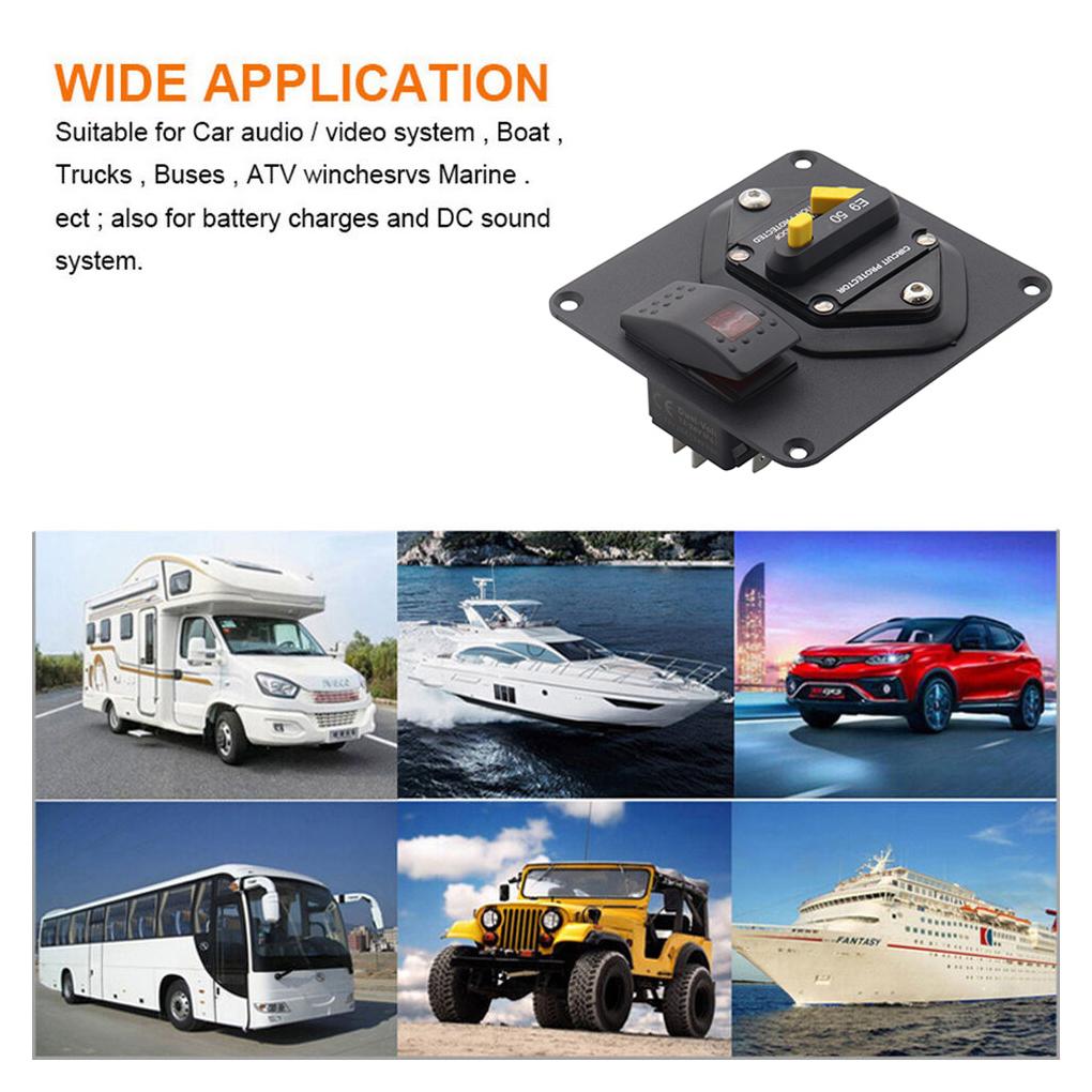 50A 100A 150A 200A 250A 300A Автоматический выключатель с кулисным переключателем для лодки, автоматический выключатель, предохранитель сброса для автомобиля 12/24 В
