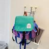 Стильный двухцветный рюкзак для детского сада, легкая холщовая школьная сумка для детей