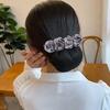 Gift For Mom Mesh Flower Women Hairpin Flower Bun Net Snood Rose Spring Clip Korean Style Headdress
