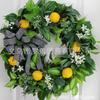 Artificial Lemon Peony Wreath Wall Hanging Decor Door Home Festival Party Decoration