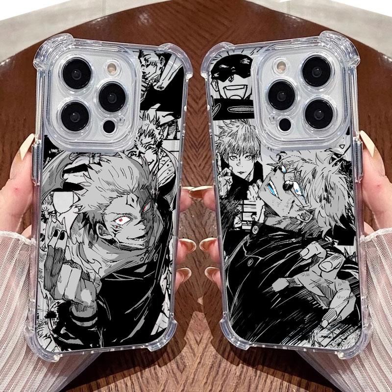 Чехол для телефона Jujutsus Anime Kaisens Прозрачный Для iPhone 17 16 14 15 11 12 13 Pro Max 16 E Plus 17 Air Мягкий Ударопрочный Противоударный Чехол