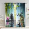 Peacock Flower Curtains For The Bedroom Animal Drapes In Living Room Curtin For Window Home Decor High Shading (70 %-90 %)2 Panel