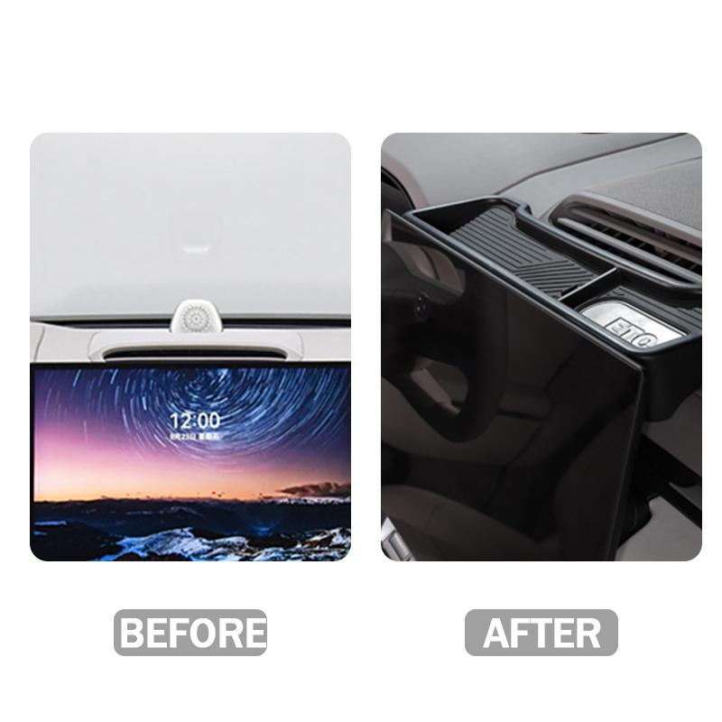 Для ZEEKR 7X 2025+ Бокс для хранения на центральной консоли за экраном, органайзер для салфеток на приборной панели, материал TPE, аксессуары для интерьера автомобиля