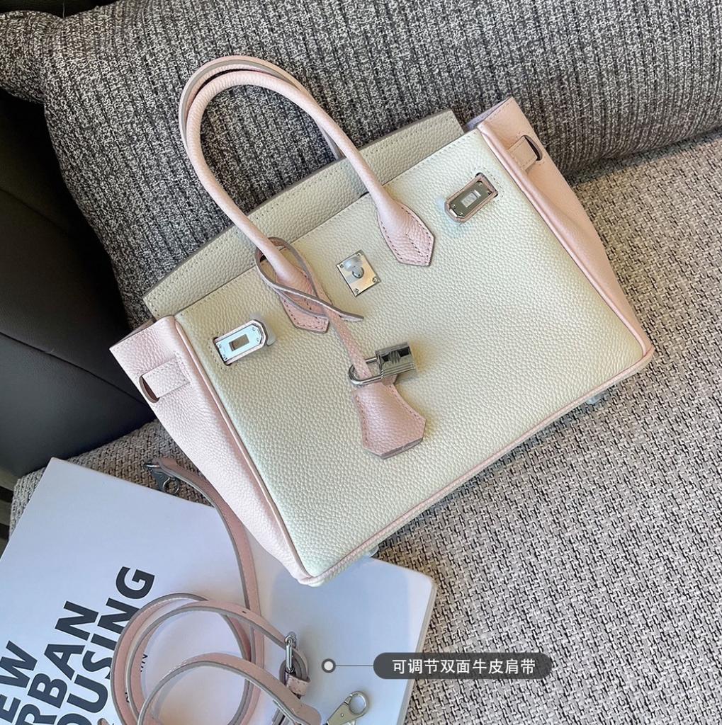 2025 / Новая сумка Togo Head Leather Color Blocked Platinum Bag Высококачественная и модная сумка через плечо на одно плечо для женщин