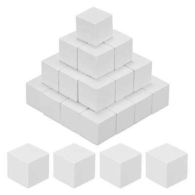 METERXITY 50 штук деревянных кубиков для поделок, 0,6 дюйма (1.5cm) Цветные блоки из натурального дерева для поделок, головоломок, игр, свадеб, домашнего декора, игральных костей и строительства,