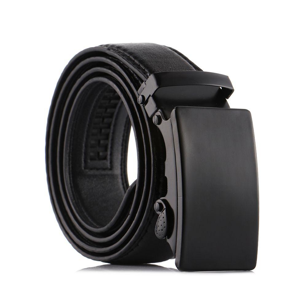 Модный поясной ремень Высококачественный ремень из ПУ кожи Мужской ремень Ремень с автоматической пряжкой-трещоткой