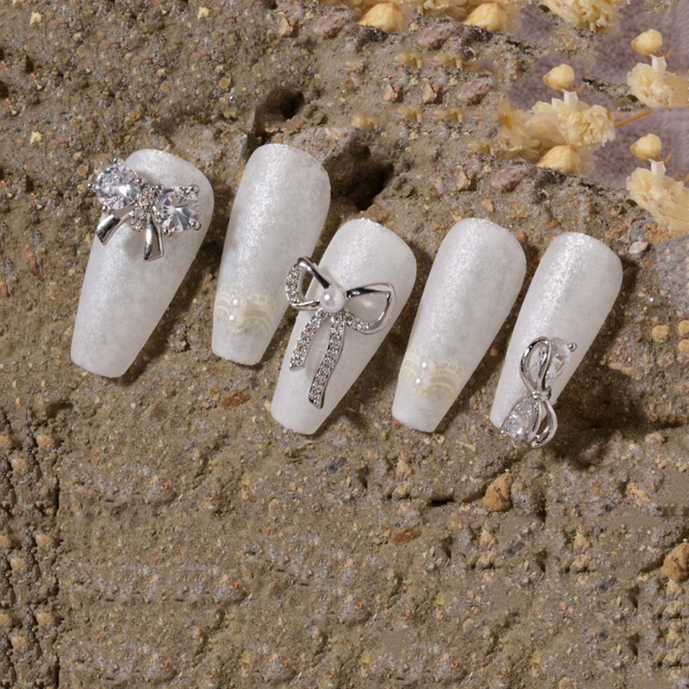 Luxury Pearl Star Chain Jewelry Bowknot  Nail Art DIY Nail Art Decorations Nail Rhinestones