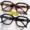 1/2pcs Retro Oversized Anti Blue Light Computer Glasses Frame Women Men Trendy Fashionable Eyeglasses Classic Spectacles Ouclos
