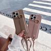Чехол-кошелек на запястье для IPhone 15 14 12 11 Pro Max 13 Mini с держателем для карт, кольцом, кожаная крышка