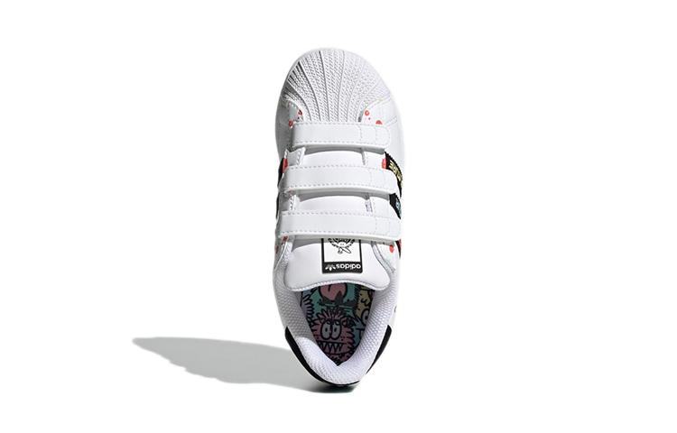adidas Оригинальные кроссовки SUPERSTAR для катания на скейтборде Детские для дошкольников H05268