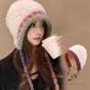 Hat Women's New Winter Plush Knitted Hat Ear Protection Warmth Protection Cold Protection Showing Face Cute Versatile Wool Hat