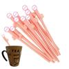 10Pcs Bachelorette Party Straws Disposable Realistic Safe Food Grade Night Bar Decor Plastic Multi-colors Penis Nude Dick Drink Straw