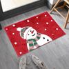 Рождественский коврик для двери из искусственного кашемира, нескользящий коврик для ванной в канун Рождества