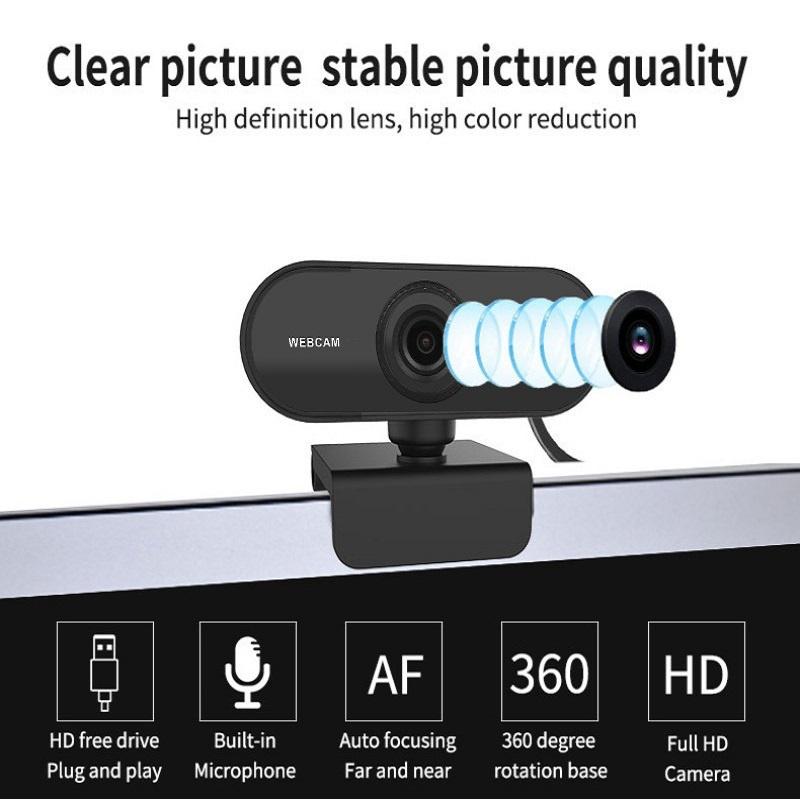 Компьютерная камера высокой четкости 2K 1080P, мини-драйвер Plug and Play, бесплатный встроенный микрофон, объектив для видеозвонков, камера прямой трансляции, USB для фотосъемки