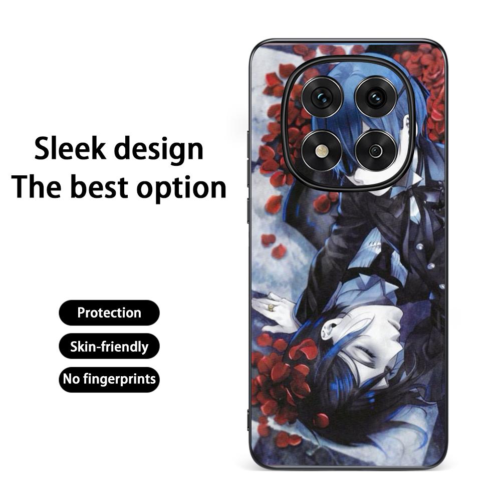 Чехол для телефона Black Butler Горячий японский аниме для Redmi Note 14 13 12 11 Pro Plus S 5G 14C A3 Мягкий черный чехол для телефона