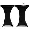 Table Cover - Black - Ø 60 Cm - Stretchable - 2 Pcs - Washable At 40°C