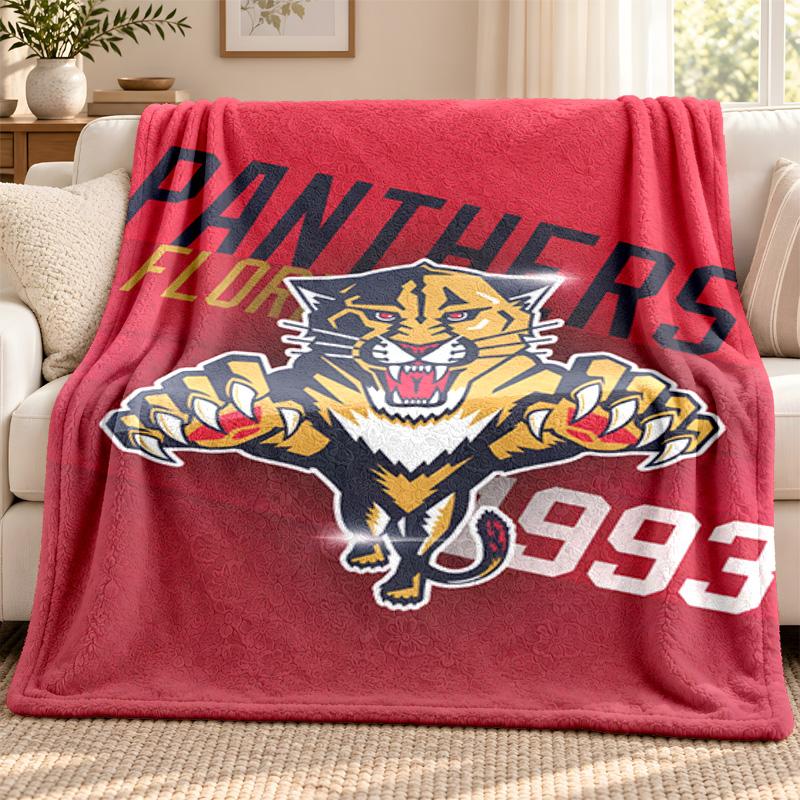 Florida Panthers blanket Flannel Blanket Soft Cozy Plush Throw for Sofa Bed Lightweight Home Decoration Outdoor camping