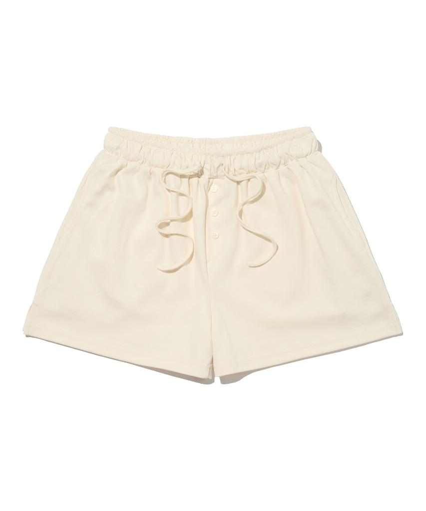 ROIDESROIS Front Button Summer Shorts (Ivory)