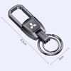 Metal Alloy Car Logo Key Chain Holder for Mitsubishi RALLIART Colt ASX Lancer L200 Pajero Outlander Eclipse Keyring Pandant