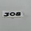JGCR7 New 3D ABS Chrome Black Logo 308 Emblem Letters Sticker Car Rear Trunk Badge for Peugeot 308 SW GT Line GTI T9 T7 P5 Accessories
