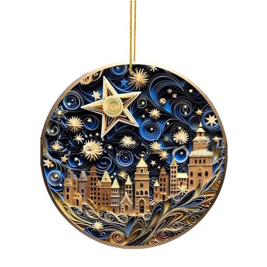 Рождественские украшения Акриловые снежинки, олени, снеговики, подвесные украшения для рождественской елки, домашний декор для вечеринки