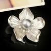 Брошь в стиле ретро с цветком и сверкающими стразами, нержавеющая, устойчивая к коррозии, дизайнерская брошь из искусственного жемчуга, булавка, ювелирный аксессуар