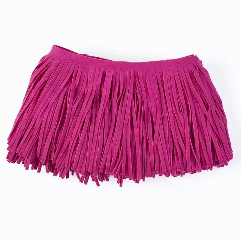 2 Метра Бахрома Лента 10-30см Кожа Замша Кисточка Кружево для Украшения Платьев Сумки Багажа Отделка Швейные Принадлежности