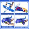 Pack Aeroplane Launcher Toy Aeroplane Construction Kits,LED Foam Glider Catapult, Flight Modes,3-12 Years Old Boys Girls Birthday Gifts