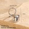 Stainless Steel Chunky Smooth Rings for Women Geometry Creative Hollow Water Drop Shape Rings Jewelry Gifts