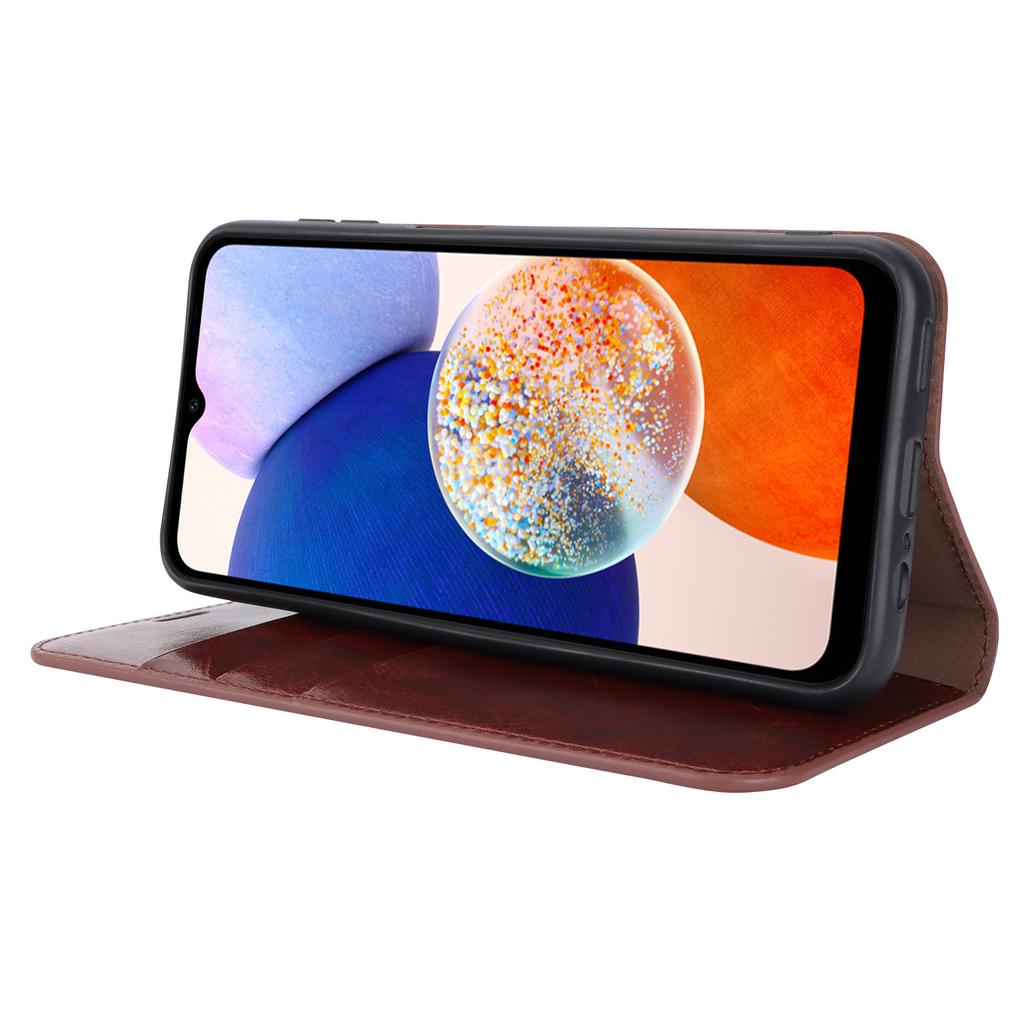 For Samsung Galaxy A14 5G/4G Wallet Case Split Leather Phone Cover Magnetic Closing
