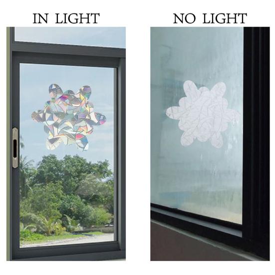 2 листа наклеек на окна, глянцевые декоративные колибри/листья/перья, универсальные, статическое стекло