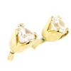 [B7583] - Gold Plated Earrings 'Essentiel Tulipe' white/White - 3 Mm
