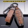 Чехол для ключа для BYD Song Plus Atto 3 Han EV Tang DM Qin Seal Dolphin Leather Metal Remote Fob Holder Keychain Car Accessories