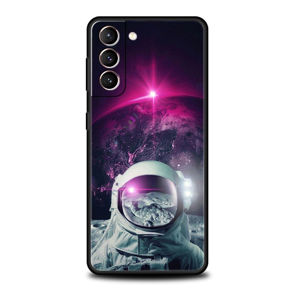 Милый чехол для телефона с изображением астронавта и луны для Samsung Galaxy S23 S22 S21 S20 FE Ultra 5G S10 S10E S9 S8 Plus 10 20 силиконовый чехол-бампер