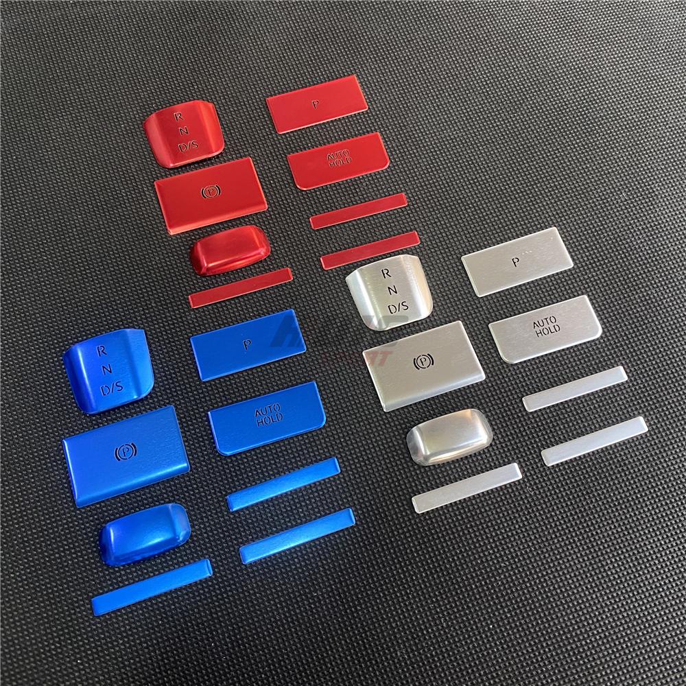 8 шт., наклейка на ручку переключения передач ручного тормоза салона автомобиля, стояночный тормоз, кнопка переключателя P для VW Golf 8 MK8 GTE GTD GTI R-line 2020-2021