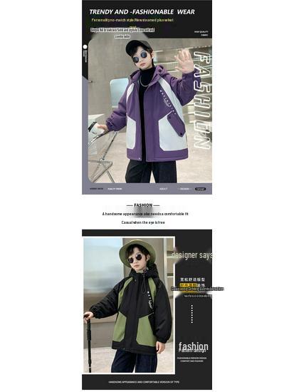 Модное хлопковое пальто для мальчиков 2025: Зимняя парка на бархатной подкладке