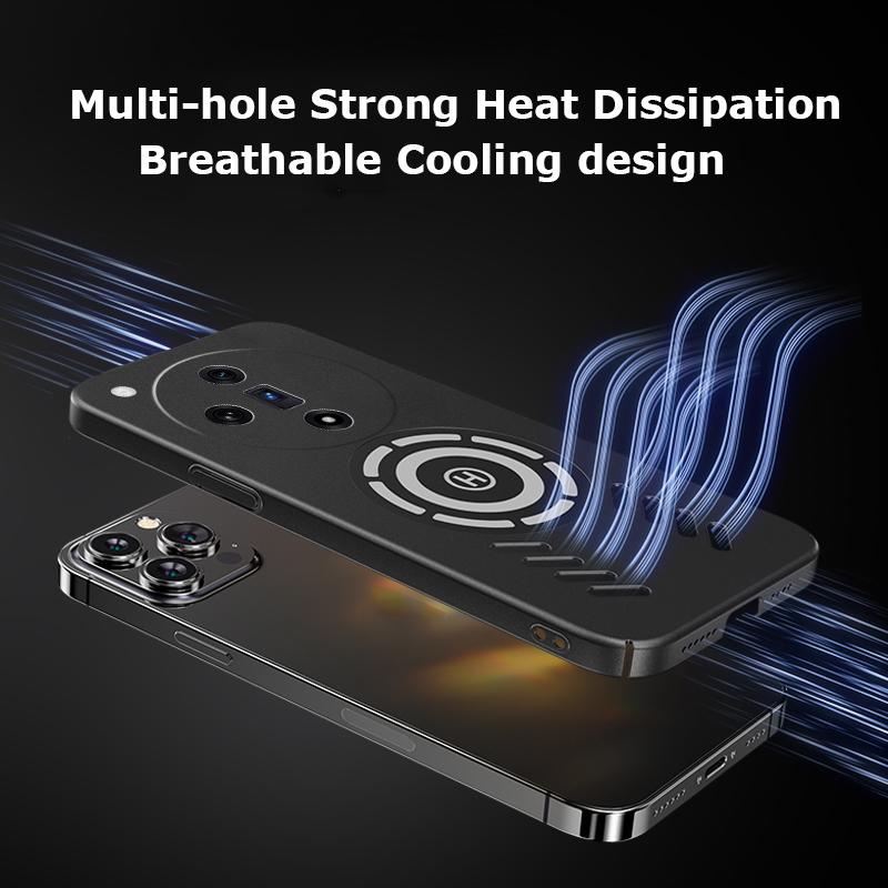 Для Oppo Find X7 X3 X6 X5 Pro Ultra Rock Sand Ice Магнитный теплоотводящий матовый чехол для ПК с защитой от отпечатков пальцев дышащий охлаждающий чехол Shell