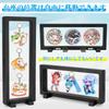 Homgaty Display Case of Rubber Strap Acrylic Key Chain Axta Case Storage Display Stand Lengths 2 Can Badge Display Durable Stylish Removable Base