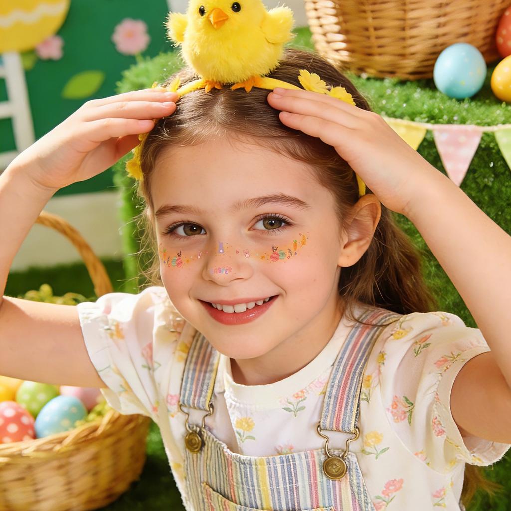 Новое поступление Пасхальные наклейки-тату для макияжа Яйцо Лицо Праздничная вечеринка Милый Кролик Дети Сделай сам