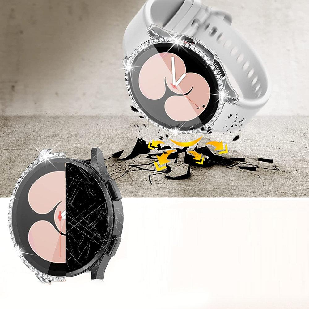 2in1 Case + Tempered Glass for Samsung Galaxy Watch 5 44mm, Transparent, Colorless