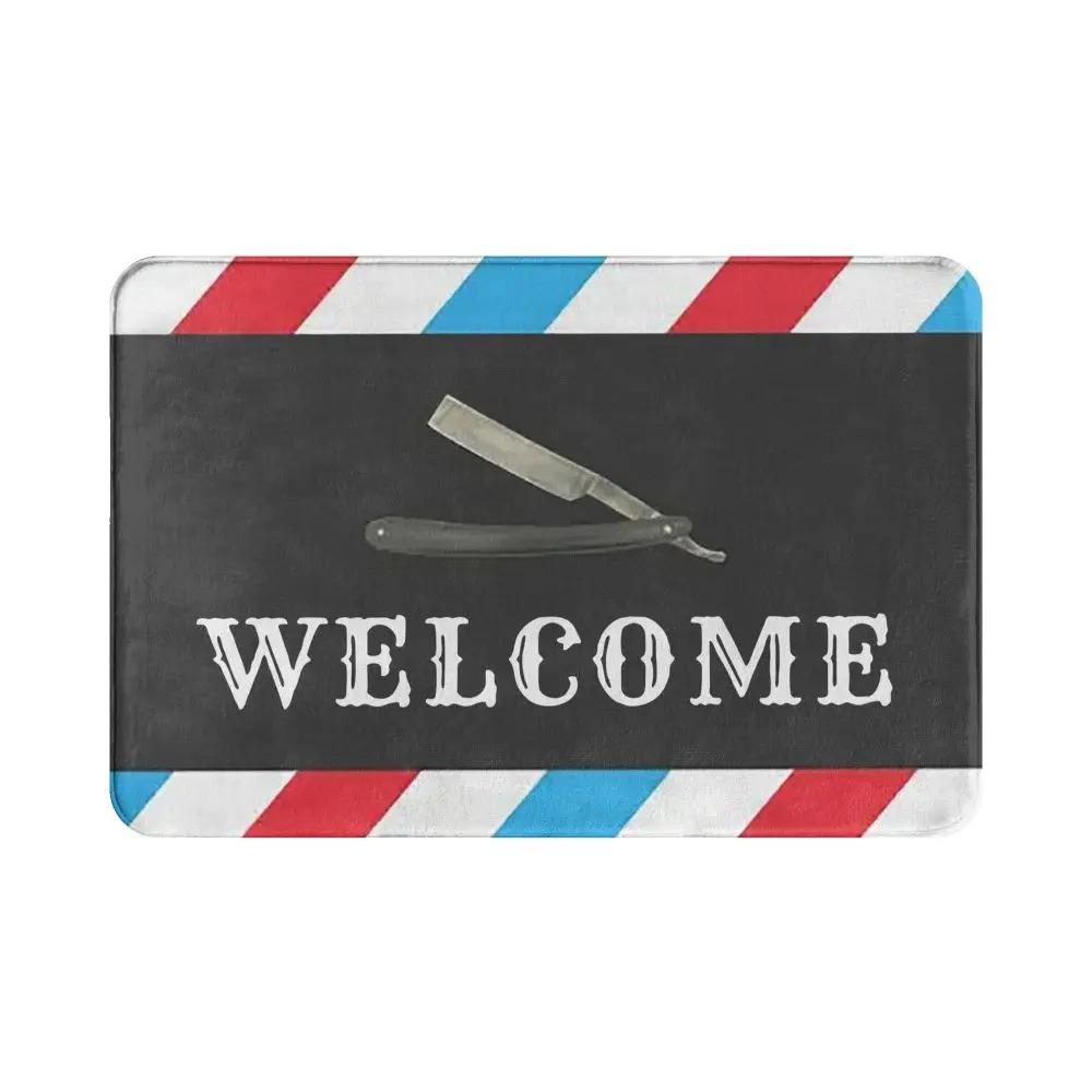 Коврик для парикмахерской Приветственный придверный коврик Балкон Крытый Коридор Веранда Вход Ковер для пола Моющийся Аксессуары для ванной кухни Коврик